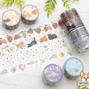 1 roll | 20mm | BGM | Clear PET Tape | Strawberry - Cat - Flower - Deco