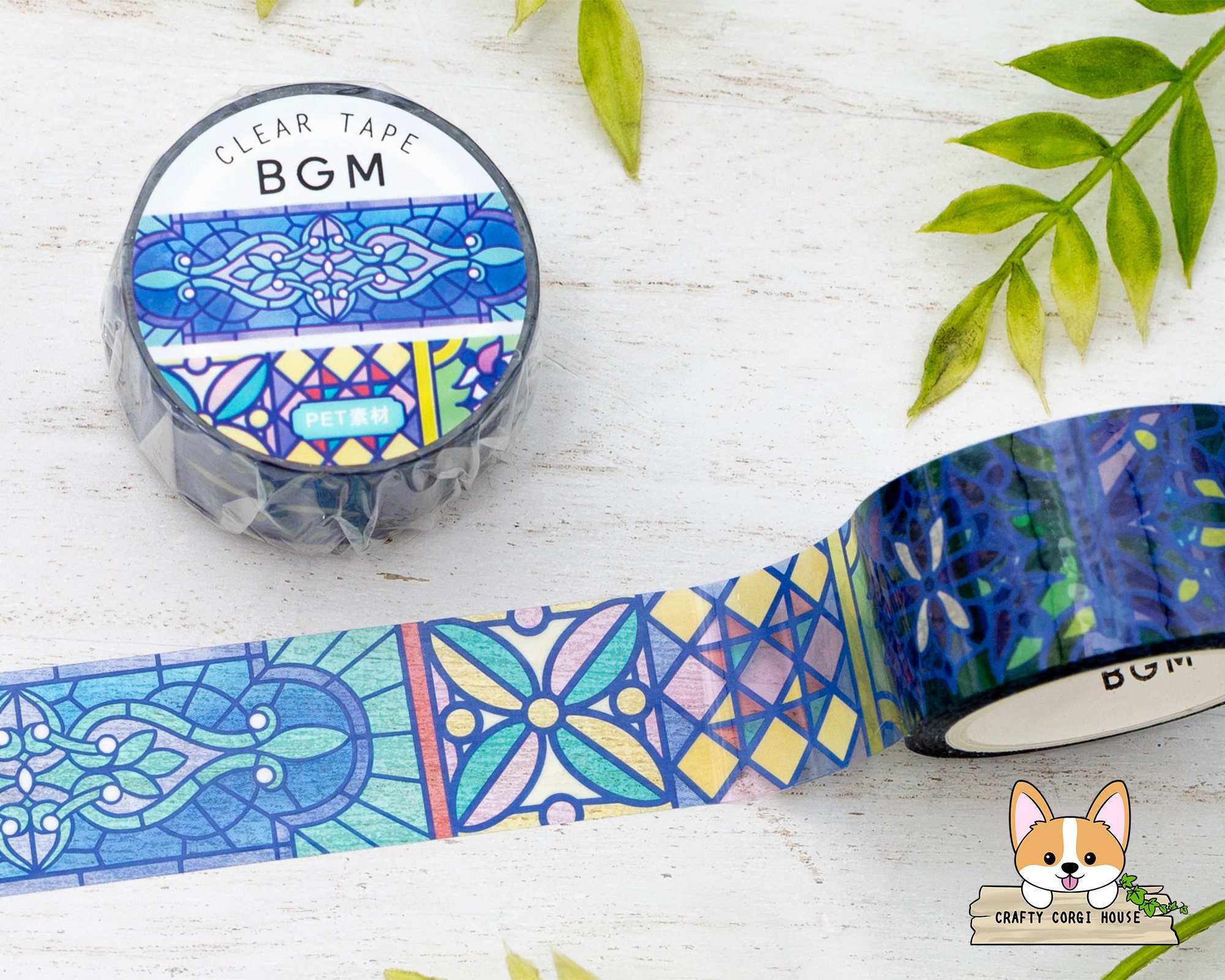 1 Roll | 20mm | BGM | Stained Glass Clear PET Tape | Kaleidoscope