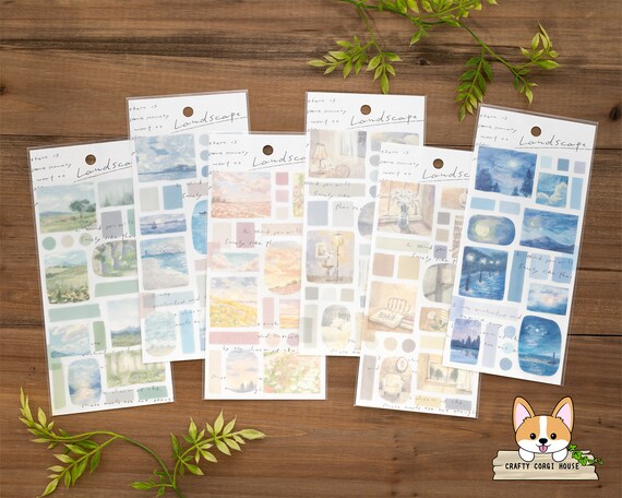 Late at Night Landscape Sticker Set Late at Night Landscape Sticker Set