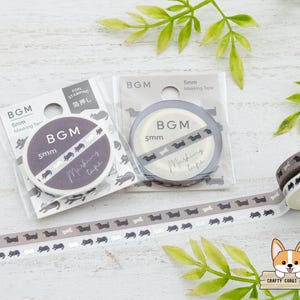 1 roll | 5mm | BGM | Animals Washi Tape | Dachshund - Black Cats (Holographic Foil)