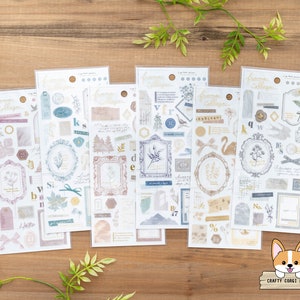 1 vel | Mindwave | FRAME COLLAGE Goudfolie overtrekpapier stickers | Roze - groen - bruin - blauw - beige - grijs