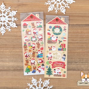 1 folha | Mind Wave | Adesivos de Papai Noel de Natal em folha de alumínio da seleção de inverno | Papai Noel alegre - Papai Noel (superfície texturizada)