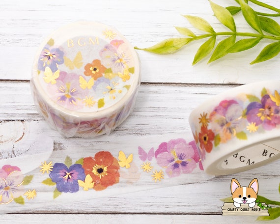  WT Floral Wave Wide PET Tape, Single Roll, Original Designs,  Floral and Butterfly Decorative Tape, Craft Clear Tape, Bujo Planner  Supplies, Watercolor Flower Tape, DIY Transparent Tape : Arts, Crafts 