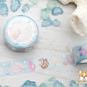 1 roll | 15mm | BGM | Shell Silver Foil Washi Tape | Song of the Sea