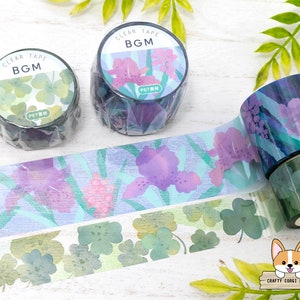 1 roll | 20mm or 30mm | BGM | Clear PET Tape | Clover - Iris