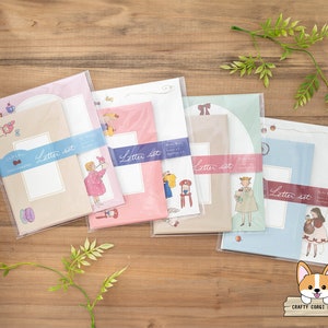 8 hojas 4 sobres / Active x Kurahashirei / Juego de cartas de personajes de Sanrio / My Melody (títere) - Hello Kitty (ropa / muñeca / manzana)