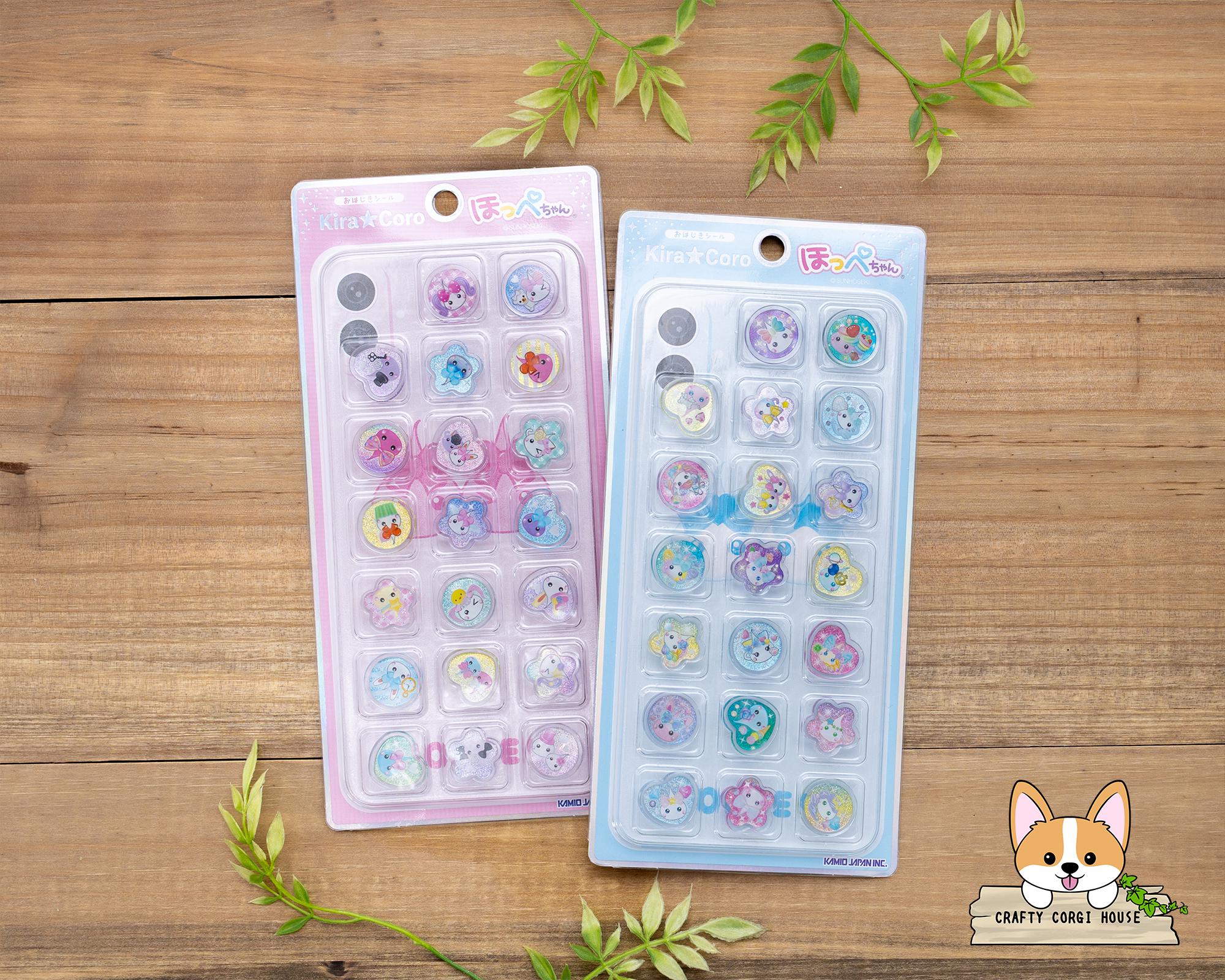1 Sheet | Kamio | Hoppe-chan KIRA CORO (sparkly Round) 3D Stickers