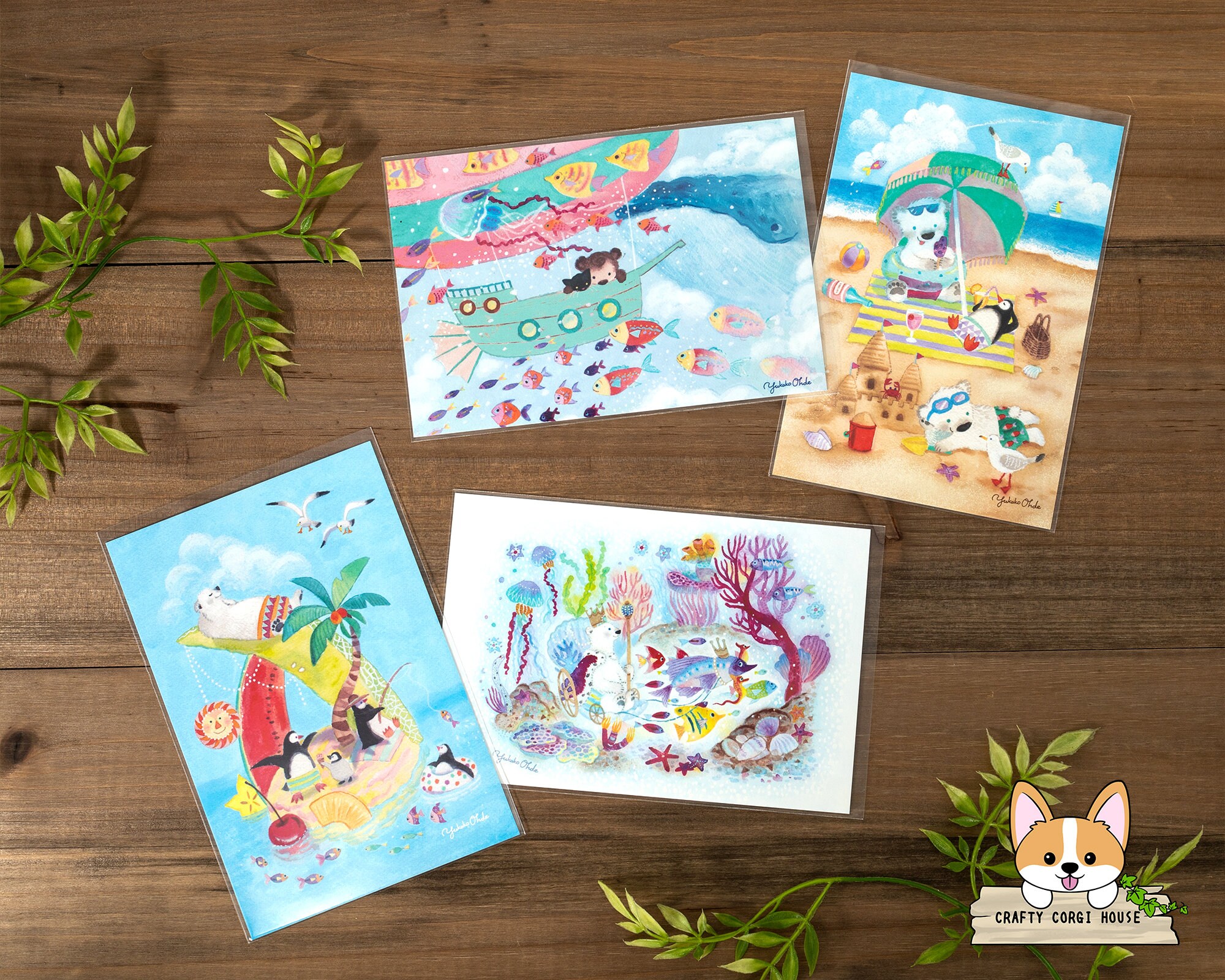 1 Sheet | Active X Yukako Ohde | Summer Polar Bear & Penguin