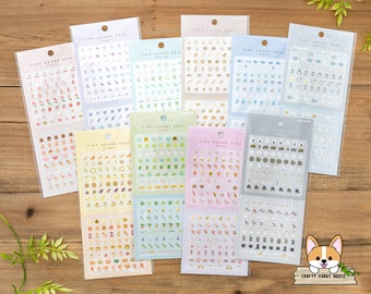 1 sheet | Kamio | TINY ADORE SEAL Stickers | Cherish - Dream - Healthy - Calm - Misty - Sherbet - Vitamin - Fresh - Fancy - Cool