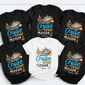 Personalized Birthday Cruise Crew Shirts, Birthday Squad Shirts, Custom 40th 45th 50th 60th Birthday Shirts, Cruise Squad 2024