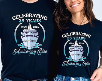 Custom Anniversary Shirt, Couples Matching Shirt, Anniversary Cruise Shirts, Cruisin Couple Tees, Couple Cruise Shirts, Couple Gift