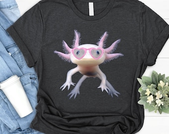 Camiseta de ajolote para San Valentín, divertida, para amantes de los ajolotes, para San Valentín