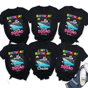 Personalized Birthday Cruise Shirt, Birthday Trip Shirt, Birthday Cruise Squad Shirt, Matching Birthday Cruise Shirts