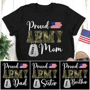 Stolzes Armee Mutter T-Shirt, Grundschulbildung Abschluss Geschenk, Soldat Mutter Geschenk, Militärische Unterstützung T-Shirt, Boot Camp Familien Bekleidung, U.S.Army Mutter T-Shirt