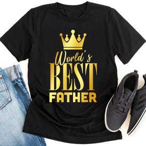World&#39;s Best Father Shirt, Best Dad Ever T-Shirt, Father&#39;s Day Gift for Dad, Funny Dad Tee, Gift from Kids, Husband Gift, Dad Birthday Shirt