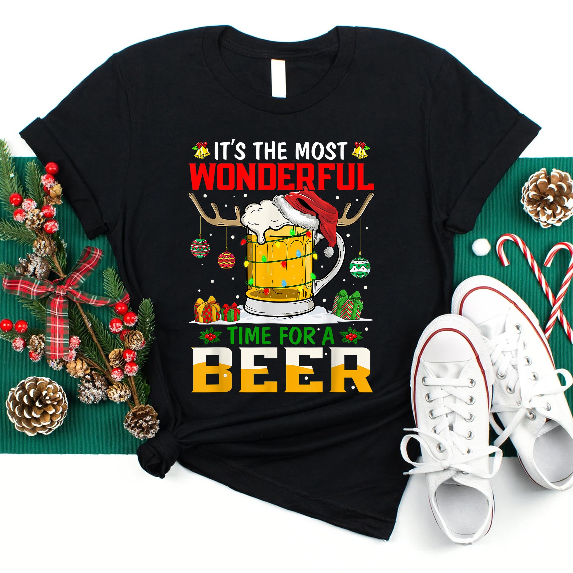 Christmas It's the Most Wonderful Time for A Beer T-shirt, Christmas Beer  Shirt, Beer Lover Tee, Xmas Alcohol Gift, Alcohol Lover Tee - Etsy
