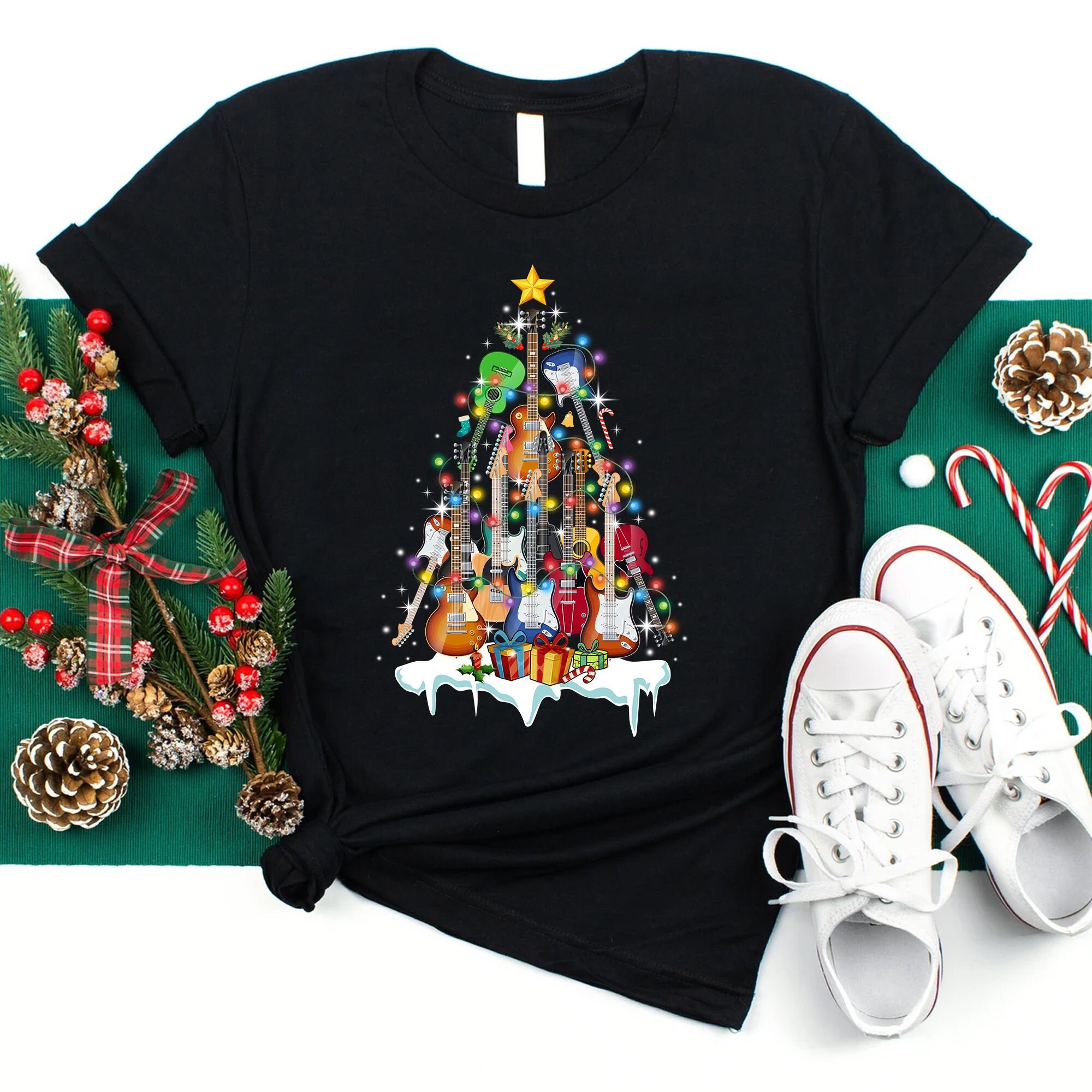 Guitar Christmas Tree T-Shirt
