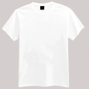 May include: A plain white t-shirt with short sleeves.