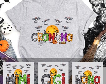 Custom Grandma Halloween Shirt, Personalized Shirt For Grandma, Halloween Shirt For Grandma, Spooky Grandma Tee, Halloween Grandma Gift