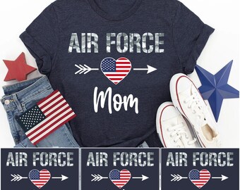 Magliette per mamme orgogliose dell'aeronautica militare, maglietta per mamme militari, regalo personalizzato per mamme dell'aeronautica militare, magliette personalizzate per famiglie dell'aeronautica militare, maglietta per famiglie militari