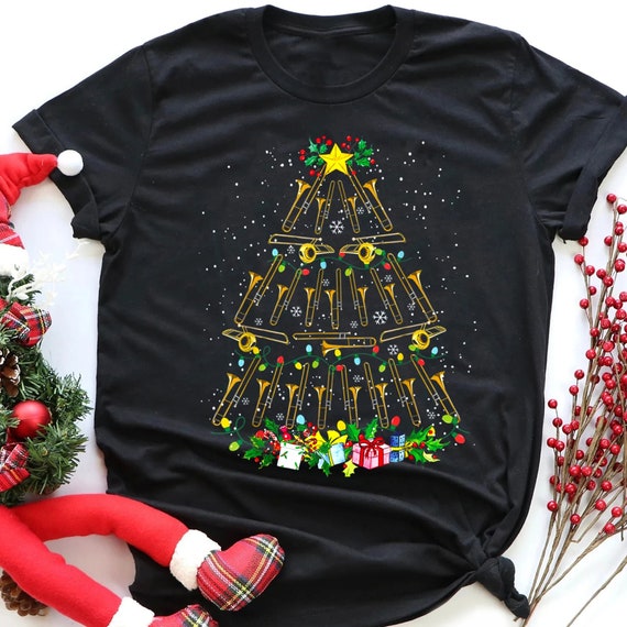 Trombone Christmas Tree Ornaments Funny Music Band Xmas Gift T-Shirt Trombone Christmas Tree Ornaments Funny Music Band Xmas Gift T-Shirt