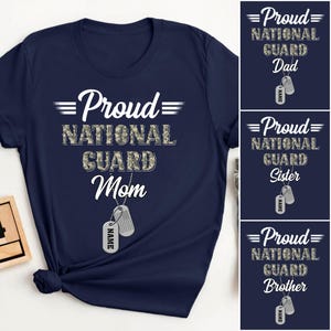 Proud National Guard Mom Shirt, Military Mom Support Tee, Army National Guard Family Shirt, Deployment Gift, Basic Training Graduation Tee