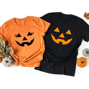 Funny Pumpkin Face Shirt, Couples Matching Shirt, Funny Halloween Couples Shirt, Scary Pumpkin Shirt, Halloween Party Outfit