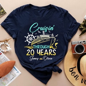 Personalized Couple Cruise Shirt, Custom 50th 30th 20th Anniversary Cruise Shirt, Couple Matching Shirts, Cruise Anniversary Gift