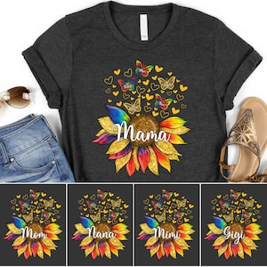 Sunflower Mama Shirt, Personalized Mom Shirt, Mothers Day Shirt, Mom Life Shirt, Mothers Day Gift For Mom, Shirt For Mom