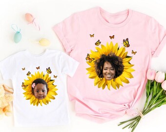 Mommy and Me Matching Shirts, Sunflower Mom and Daughter Matching Tshirts, Floral Mom Gift, Matching Mommy and Daughter Shirt, Mothers Day