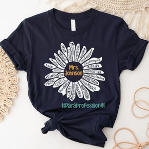 Camiseta personalizada con nombre de Para, linda camiseta de Paraprofesional, camiseta de maestro de Para, regalo de vida de Para para Para, camiseta de Paraprofesional, regalos de Para