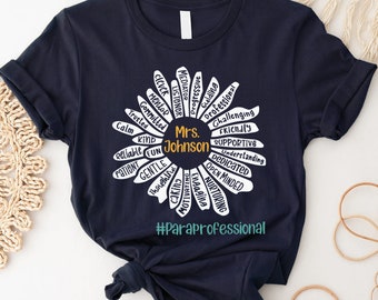Personalized Para Name Shirt, Cute Paraprofessional Tee, Para Teacher T Shirt, Para Life Gift for Para, Paraprofessional Shirt, Para Gifts