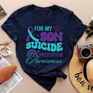 Suicide Prevention Awareness Shirt, Purple & Teal Ribbon Tee, Mental Health Support Gift, End Suicide T-Shirt, Awareness Month Top