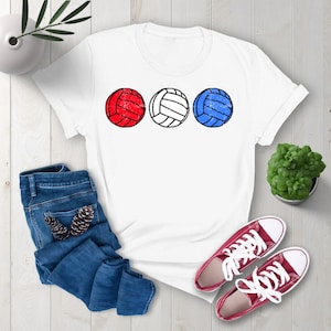4th Of July Volleyball Shirt For Boys Girls Teen, Volleyball Player Tee, Volleyball Team Shirt, Volleyball Patriotic Tee, Volleyball Gift