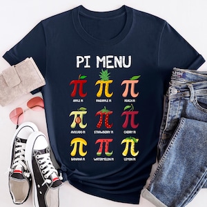 Glückliches Pi Tag Mathe-Lehrer-Shirt, Pi-Menü Mathe-Lehrer-Geschenke, Pi-Symbol Mathe-Nerd-Shirt, lustiges Mathe-Shirt, Pi Day Tshirt