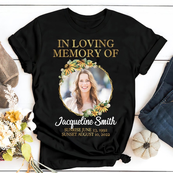 Customized Funeral T-shirt, Personalized Memorial Shirt, Memorial