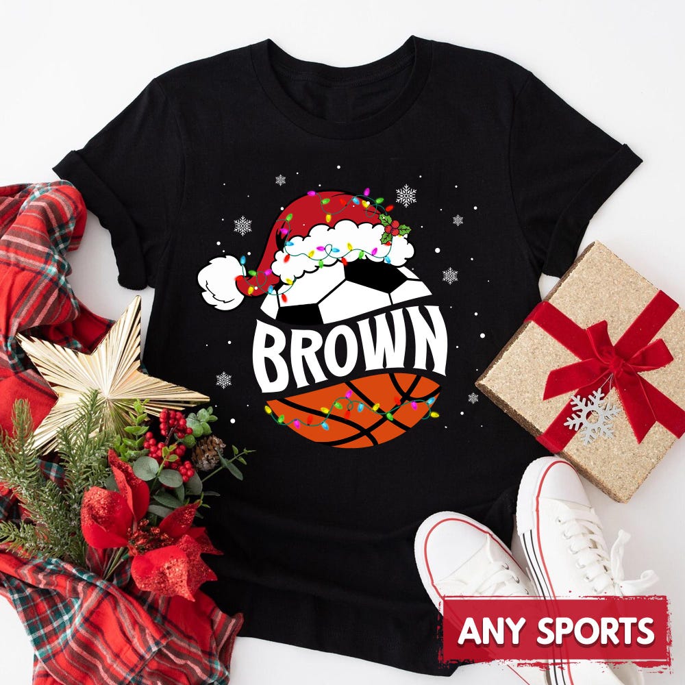 Peckshirt Custom Soccer And Basketball Christmas Shirts, Any Sports Shirt, Basketball Shirt, Soccer Shirt, Basketball And Soccer Shirts, Sports Lover Tee