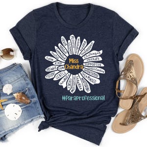 Personalized Para Name Shirt, Cute Paraprofessional Tee, Para Teacher T Shirt, Para Life Gift for Para, Paraprofessional Shirt, Para Gifts image 3