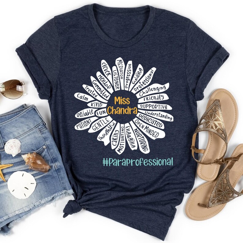 Personalized Para Name Shirt, Cute Paraprofessional Tee, Para Teacher T Shirt, Para Life Gift for Para, Paraprofessional Shirt, Para Gifts image 3