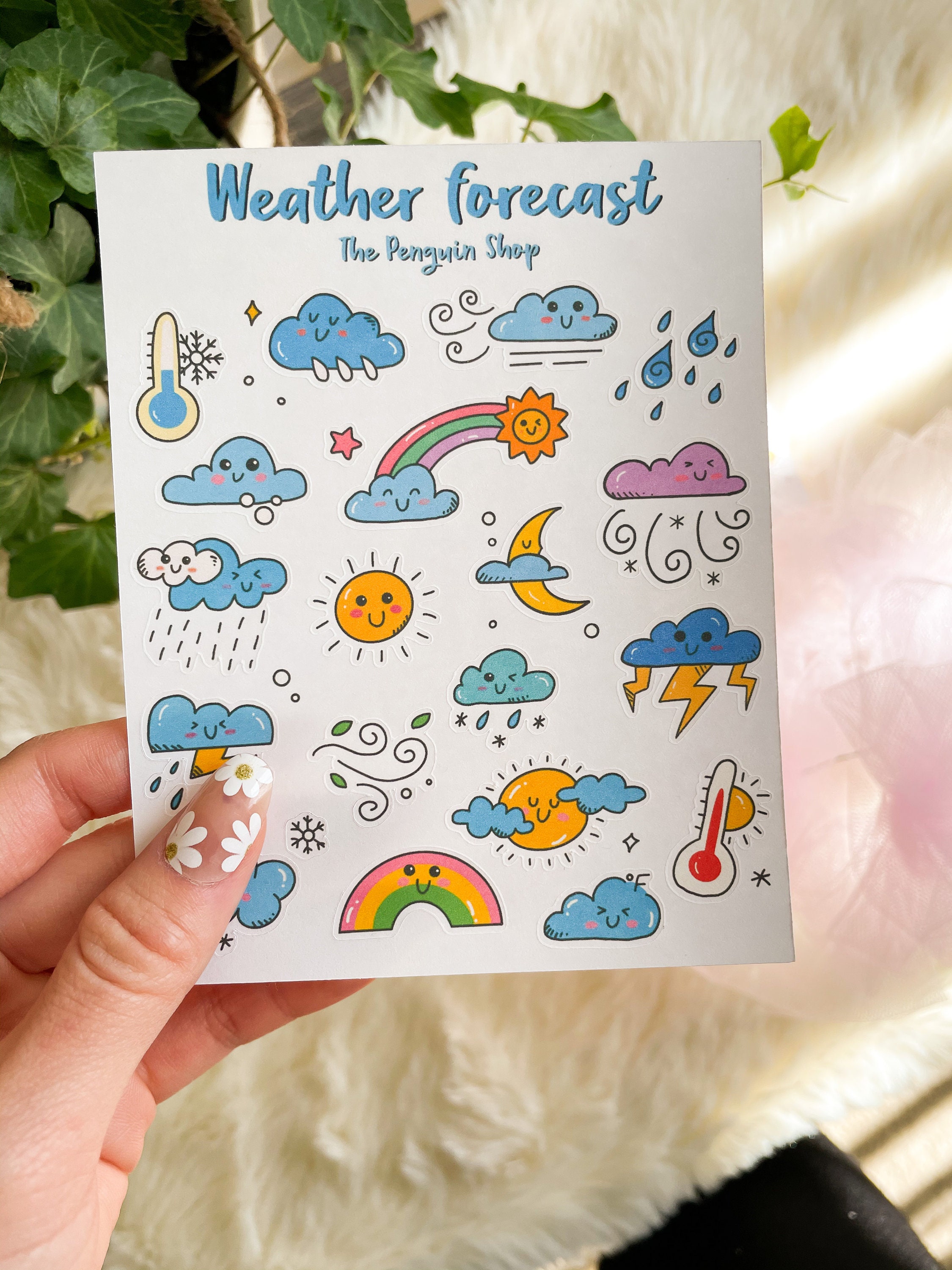 WEATHER FORECAST sticker sheet cute sticker weather Etsy