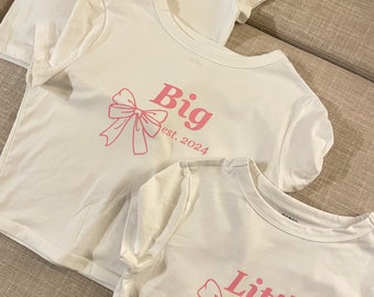 Pink Bow Sorority Big Little Tees