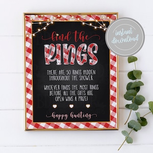 Find the Rings, Find the Rings Game, Find the Rings Sign,  I Do bbq, We Do bbq, I Do bbq decor, We Do bbq Decor, Shower Game, Game, Rings