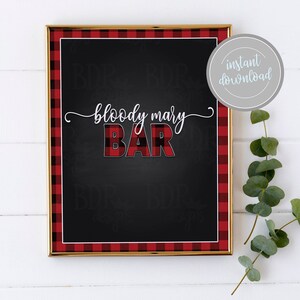 Bloody Mary Bar Sign, Bloody Mary Sign, Flannel Fling, Flannel Fling, Flannel Bachelorette Party, Flannel Bridal Shower, Bachelorette Party
