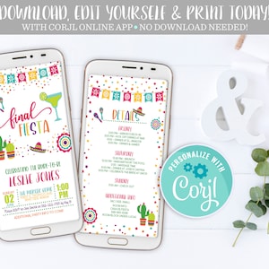Final Fiesta Bachelorette Invitation: Editable Text Invite (Digital Download)