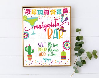 Fiesta Margarita Bar Schild: Junggesellinnenabschied (PDF & JPEG)