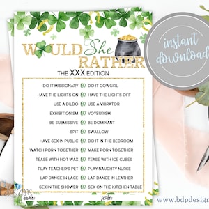 St. Patrick&#39;s Day Bridal Shower Game: Lucky in Love (PDF)
