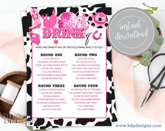 Retro Disco Bachelorette Drink If Game: Nashville Nash Bash (PDF)
