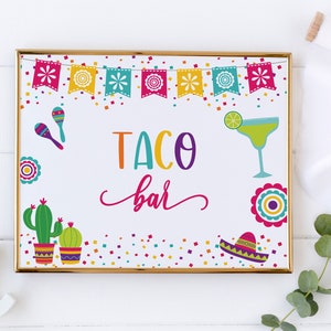 Taco Bar Sign, Taco Bar, Taco Sign, Fiesta Sign, Final Fiesta Bachelorette Party, Final Fiesta, Fiesta Bachelorette, Fiesta, Fiesta Decor