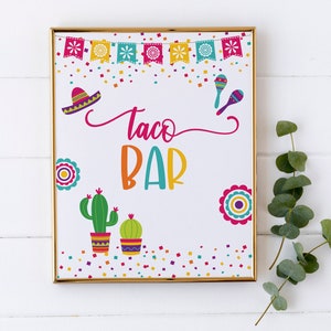 Taco Bar, Taco Bar Sign, Taco Sign, Final Fiesta Bachelorette Party,  Final Fiesta, Fiesta Margarita Sign, Fiesta Bachelorette, Fiesta Decor