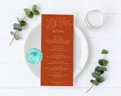 Terracotta Wedding Menu Template: Rustic Printable (Instant Download)